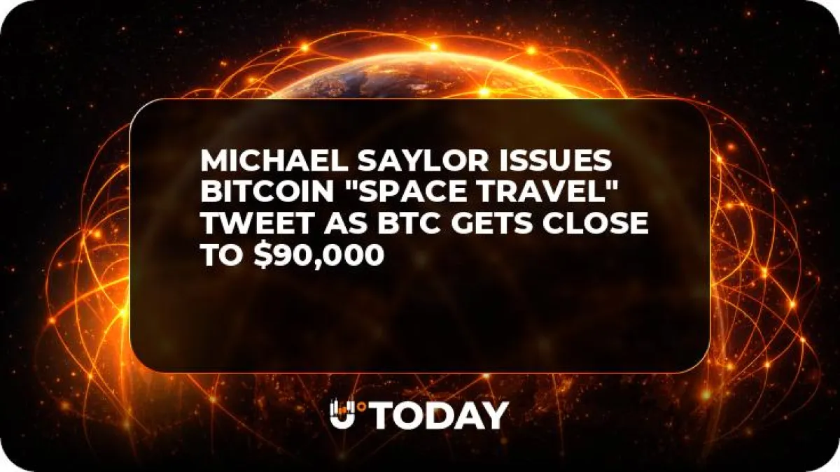 Michael Saylor Issues Bitcoin "Space Travel" Tweet As BTC Gets Close to $90,000