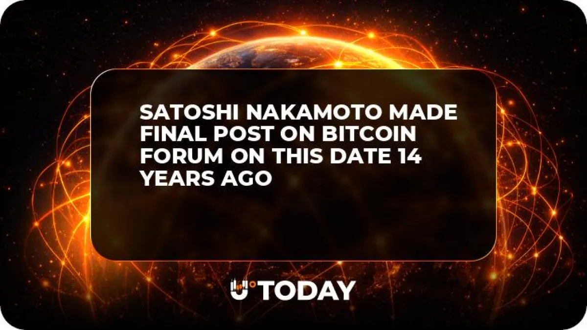 Satoshi Nakamoto Made Final Post on Bitcoin Forum on This Date 14 Years Ago