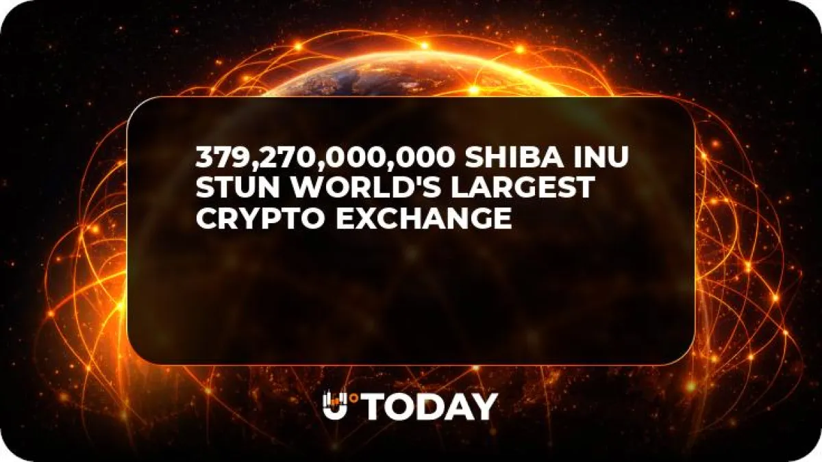 379,270,000,000 Shiba Inu Stun World's Largest Crypto Exchange