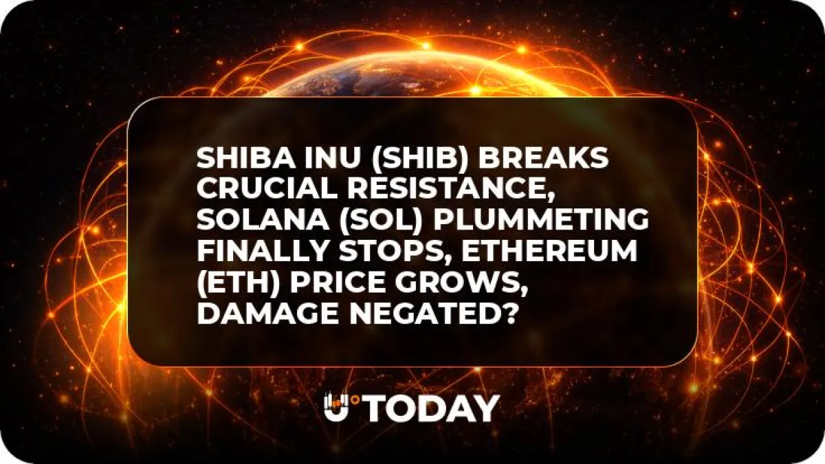 Shiba Inu (SHIB) Breaks Crucial Resistance, Solana (SOL) Plummeting Finally Stops, Ethereum (ETH) Price Grows, Damage Negated?