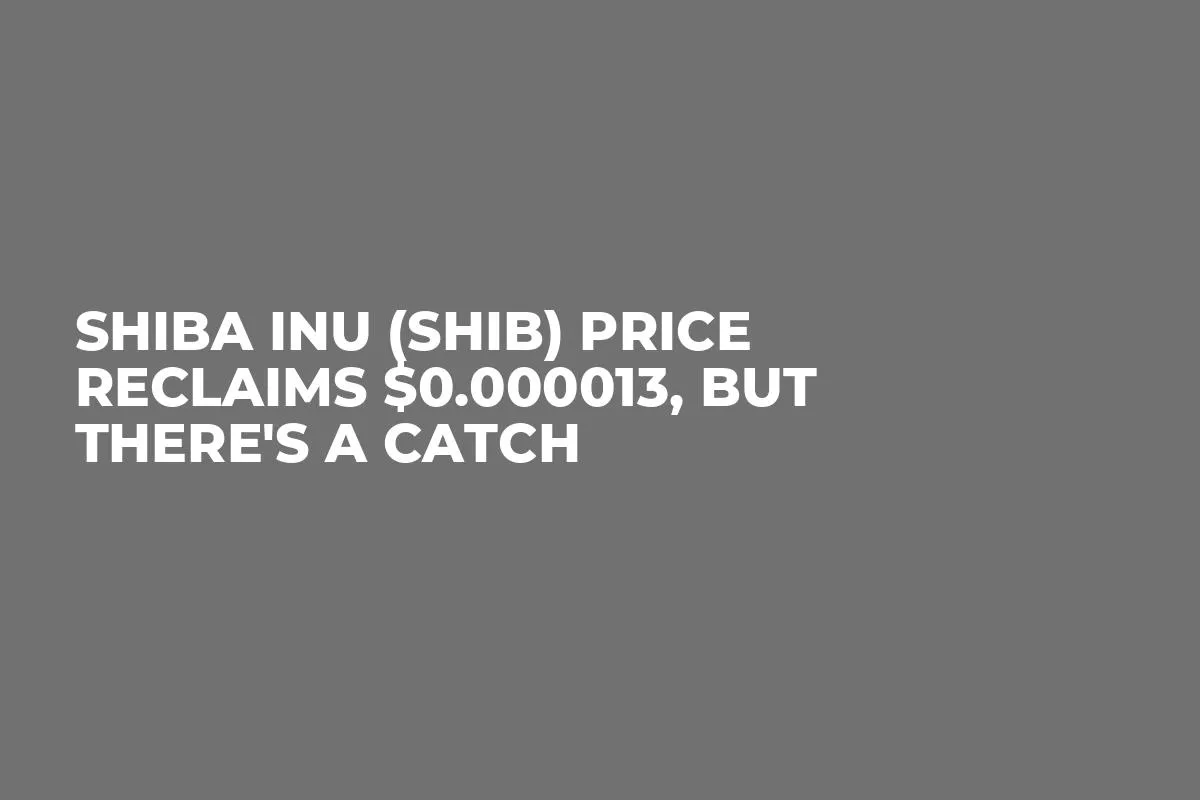 Shiba Inu (SHIB) Price Reclaims $0.000013, But There's a Catch