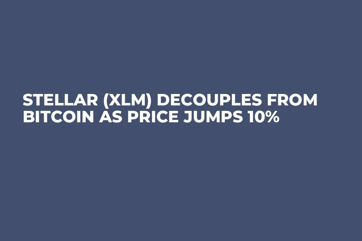 Stellar (XLM) Decouples From Bitcoin as Price Jumps 10%