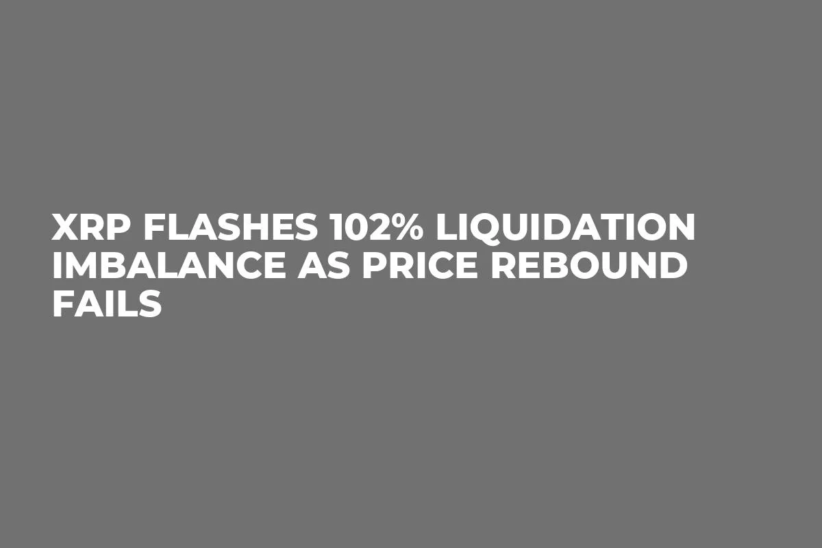 XRP Flashes 102% Liquidation Imbalance as Price Rebound Fails