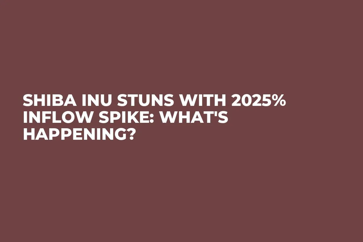 Shiba Inu Stuns With 2025% Inflow Spike: What's Happening?