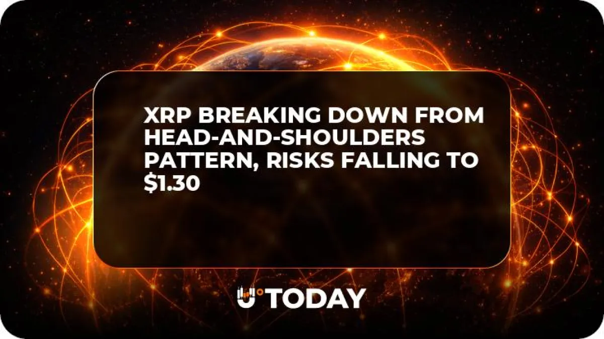 XRP Breaking Down From Head-and-Shoulders Pattern, Risks Falling to $1.30
