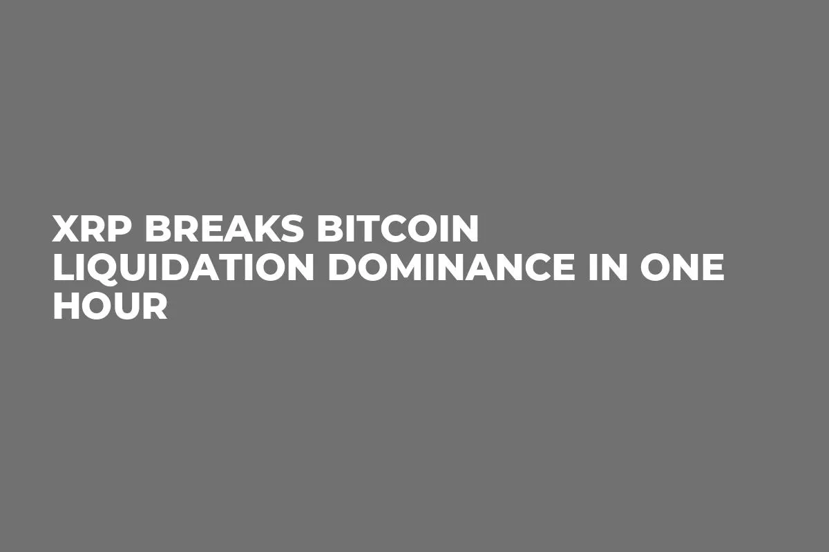 XRP Breaks Bitcoin Liquidation Dominance in One Hour