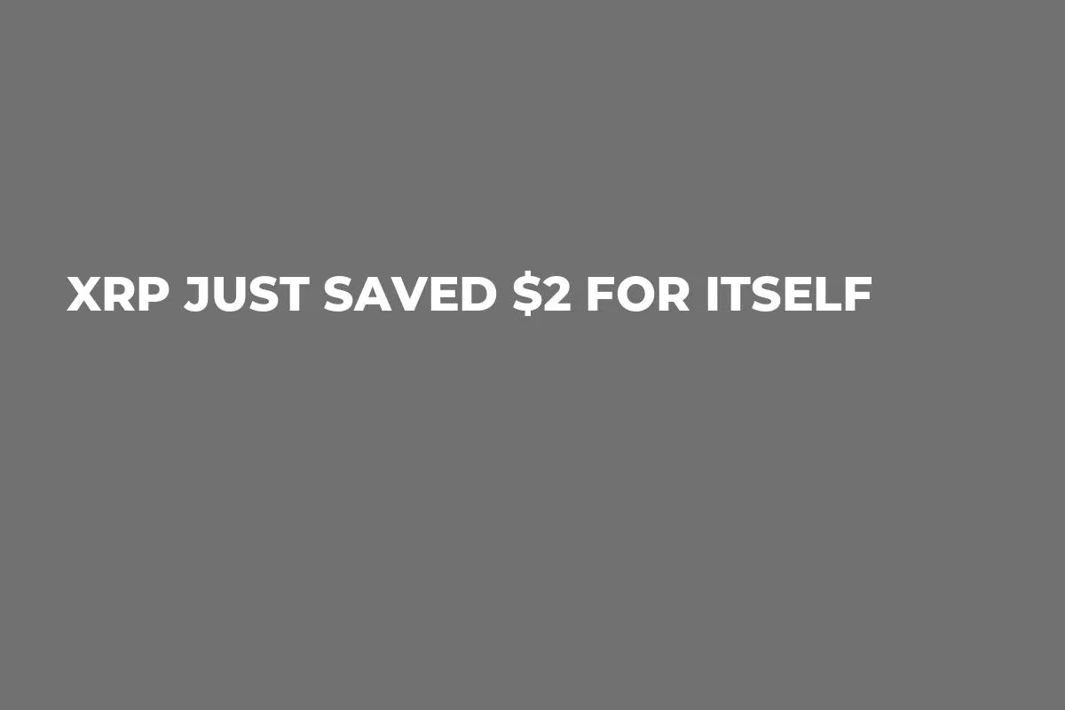 XRP Just Saved $2 for Itself