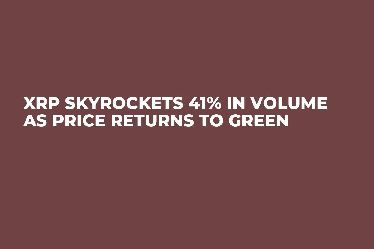 XRP Skyrockets 41% in Volume as Price Returns to Green