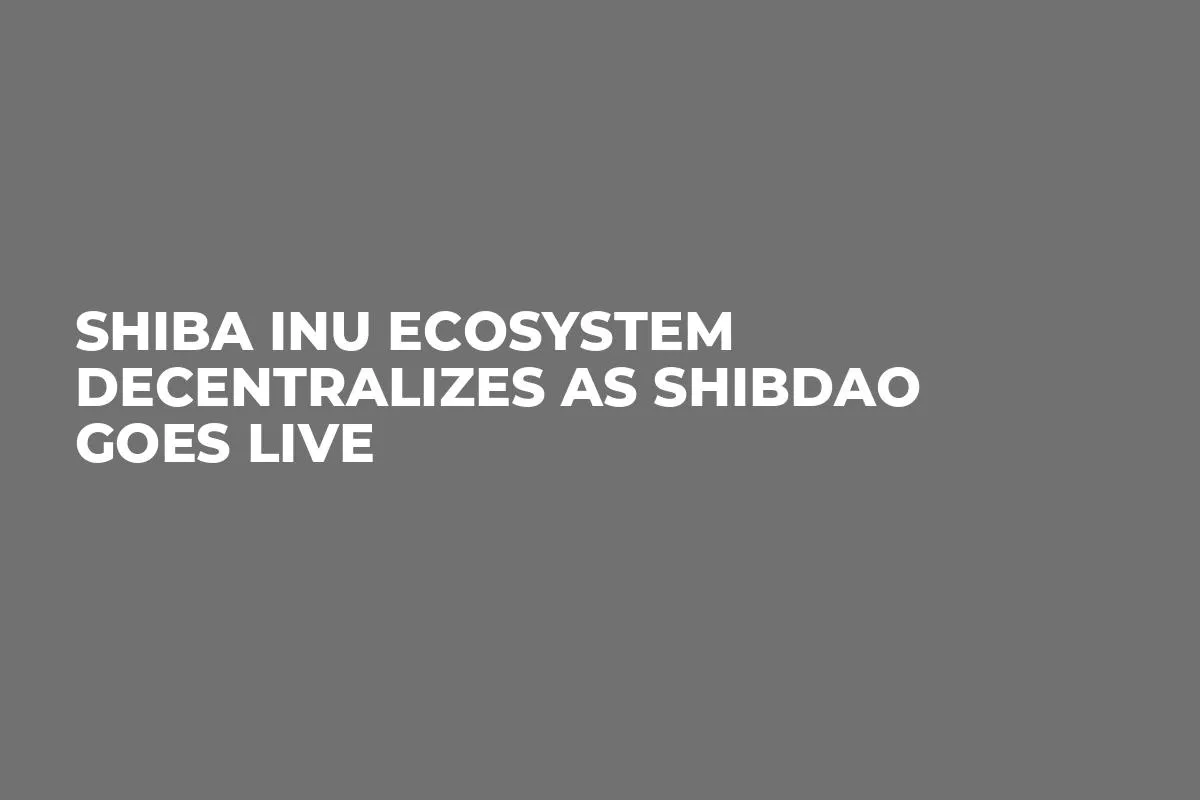 Shiba Inu Ecosystem Decentralizes as ShibDAO Goes Live