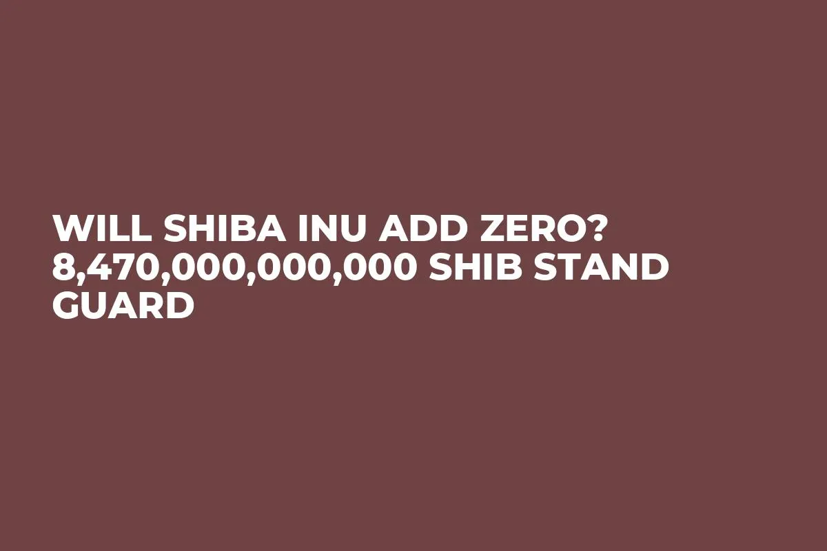 Will Shiba Inu Add Zero? 8,470,000,000,000 SHIB Stand Guard