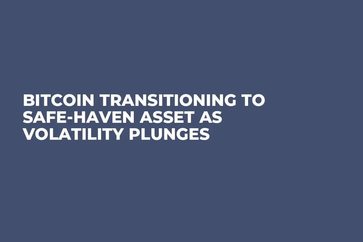Bitcoin Transitioning to Safe-Haven Asset as Volatility Plunges