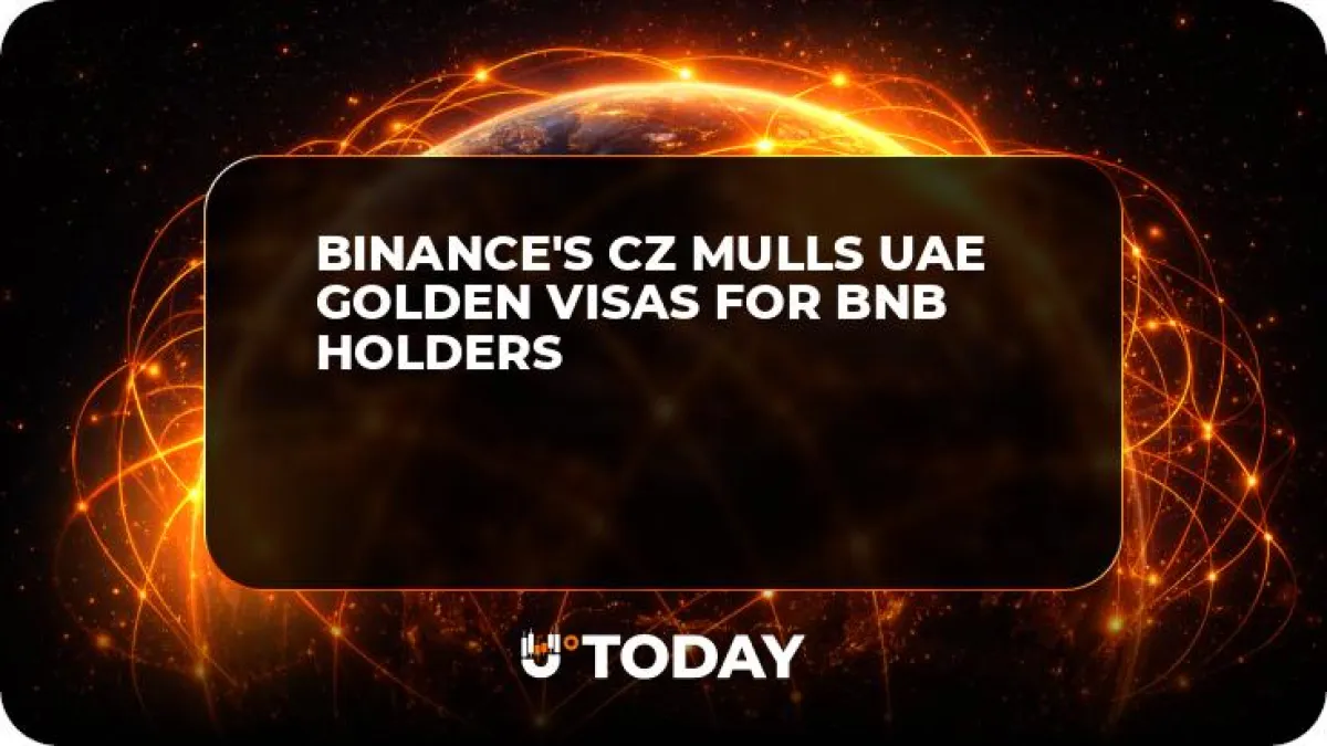 Binance's CZ Mulls UAE Golden Visas for BNB Holders