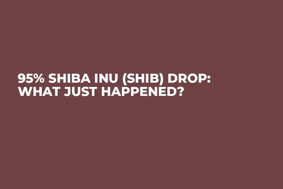95% Shiba Inu (SHIB) Drop: What Just Happened? 