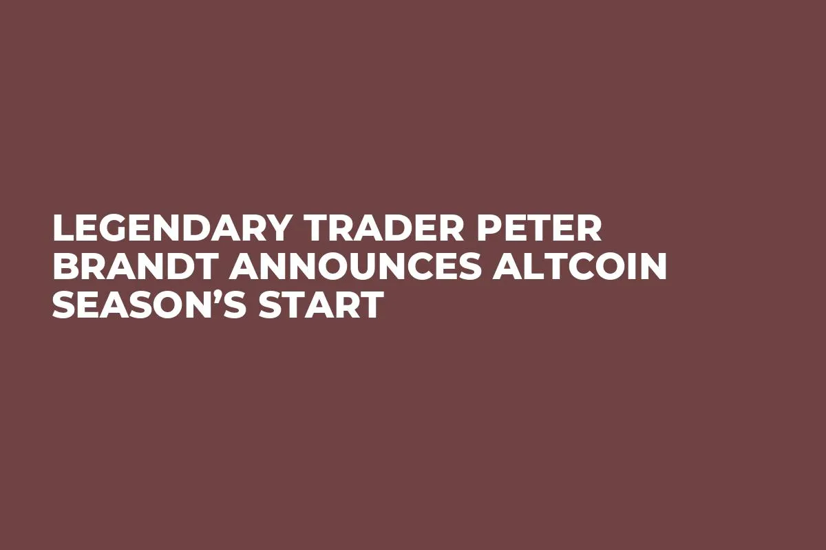Legendary Trader Peter Brandt Announces Altcoin Season’s Start