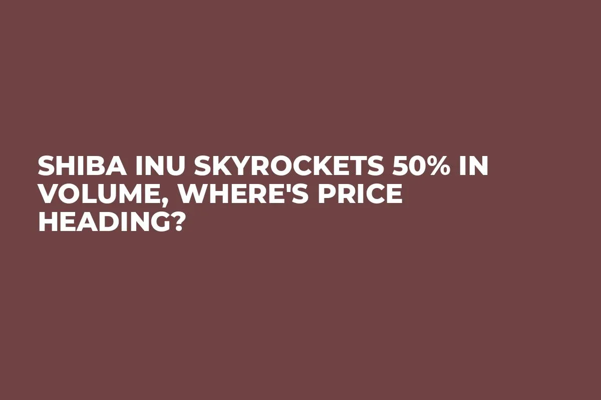 Shiba Inu Skyrockets 50% in Volume, Where's Price Heading?