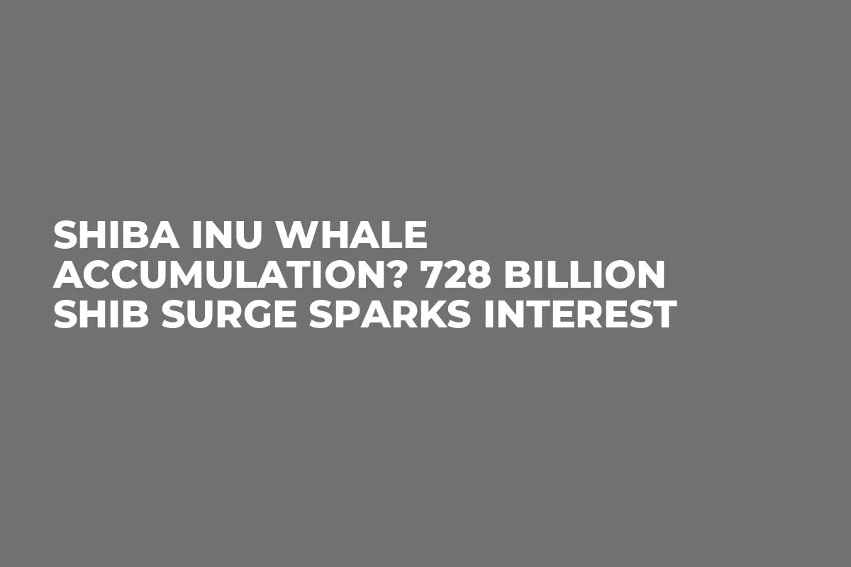 Shiba Inu Whale Accumulation? 728 Billion SHIB Surge Sparks Interest