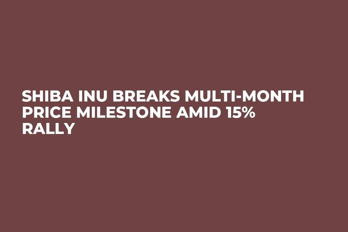 Shiba Inu Breaks Multi-Month Price Milestone Amid 15% Rally