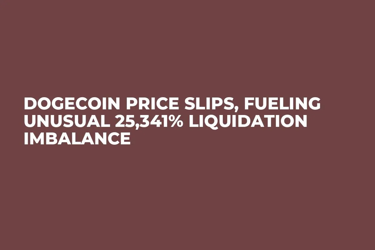Dogecoin Price Slips, Fueling Unusual 25,341% Liquidation Imbalance