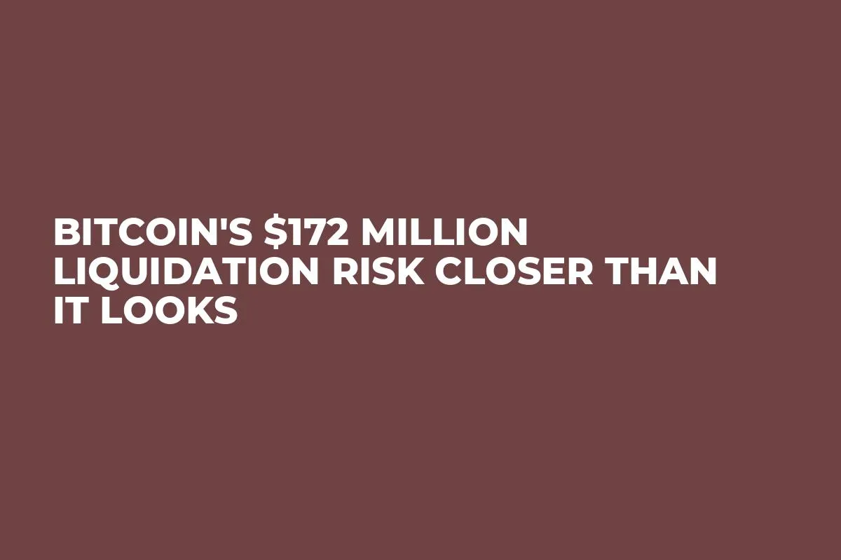 Bitcoin's $172 Million Liquidation Risk Closer Than It Looks