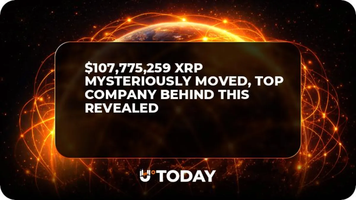 $107,775,259 XRP Mysteriously Moved, Top Company Behind This Revealed