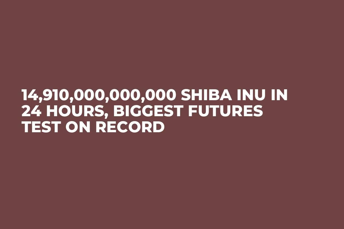 14,910,000,000,000 Shiba Inu in 24 Hours, Biggest Futures Test on Record