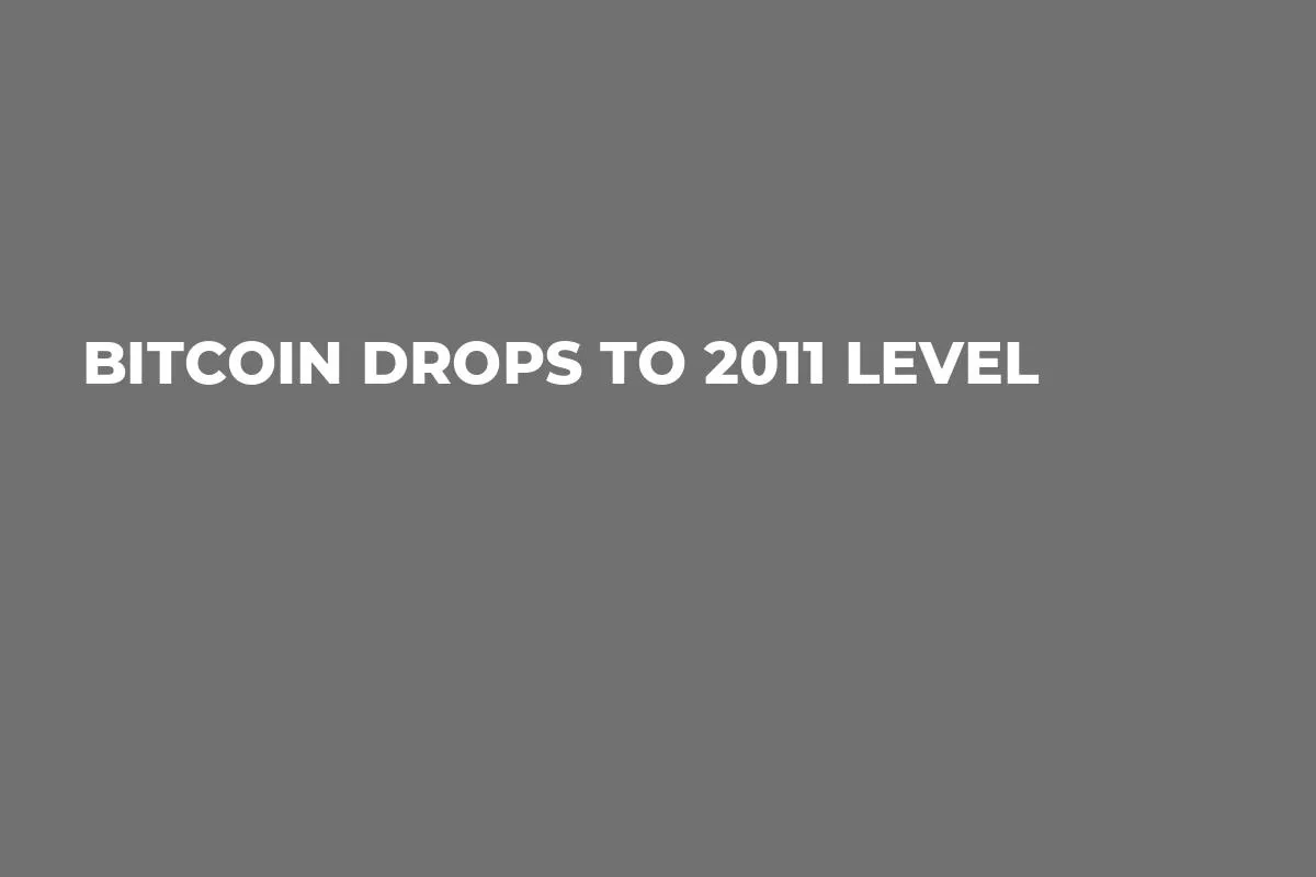 Bitcoin Drops to 2011 Level