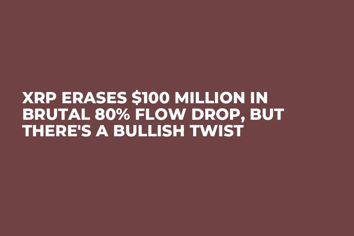 XRP Erases $100 Million in Brutal 80% Flow Drop, But There's a Bullish Twist
