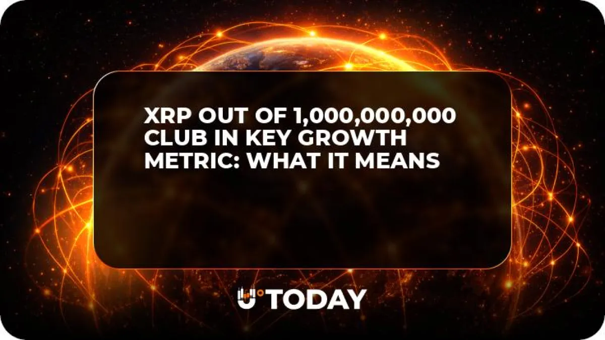 XRP out of 1,000,000,000 Club in Key Growth Metric: What It Means