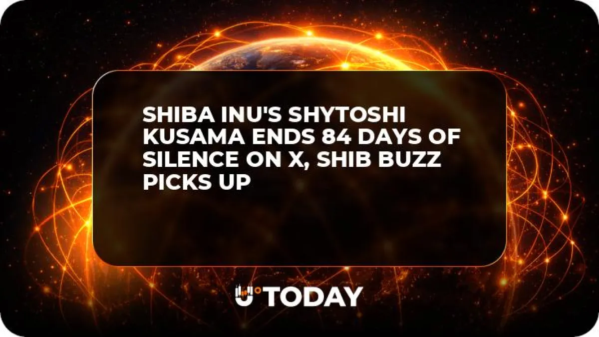 Shiba Inu's Shytoshi Kusama Ends 84 Days of Silence on X, SHIB Buzz Picks Up