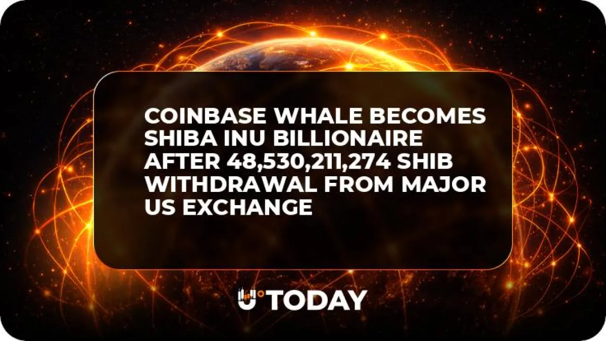 Coinbase Whale Becomes Shiba Inu Billionaire After 48,530,211,274 SHIB Withdrawal From Major US Exchange