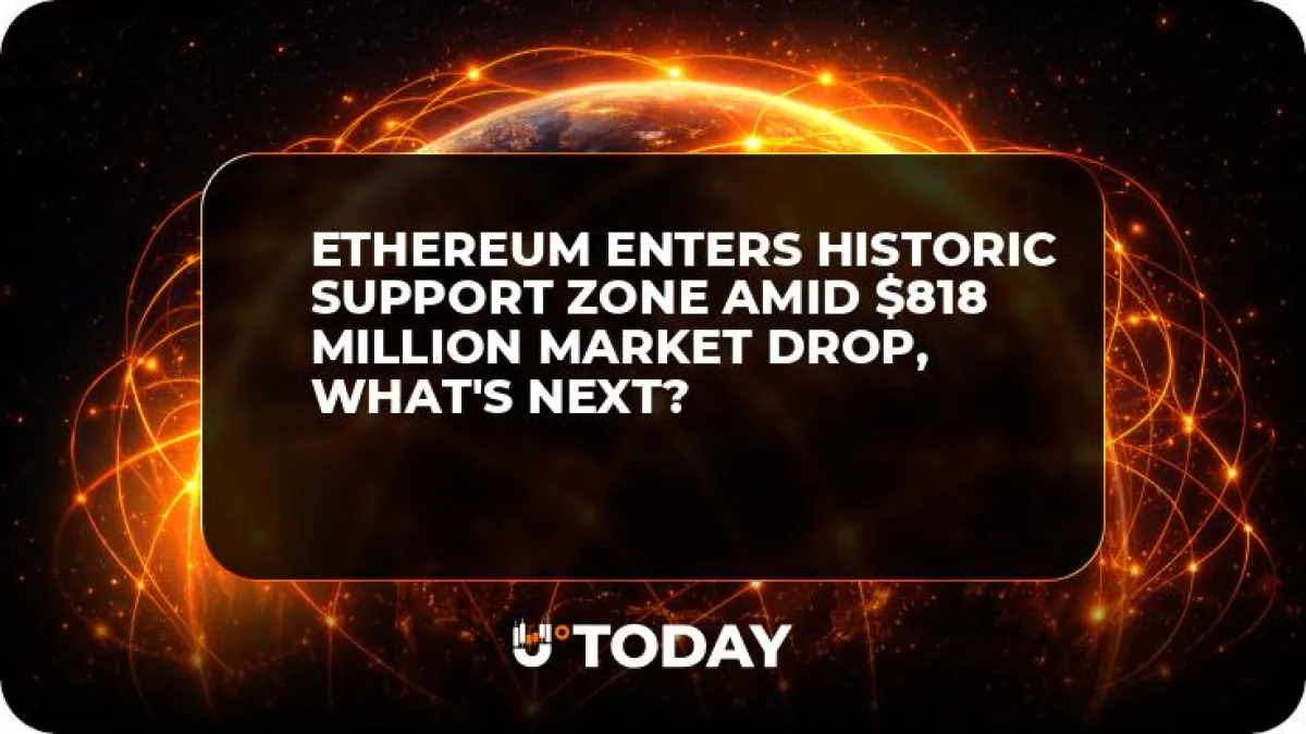 Ethereum Enters Historic Support Zone Amid $818 Million Market Drop, What's Next?