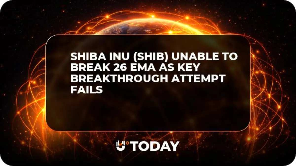 Shiba Inu (SHIB) Unable to Break 26 EMA as Key Breakthrough Attempt Fails 