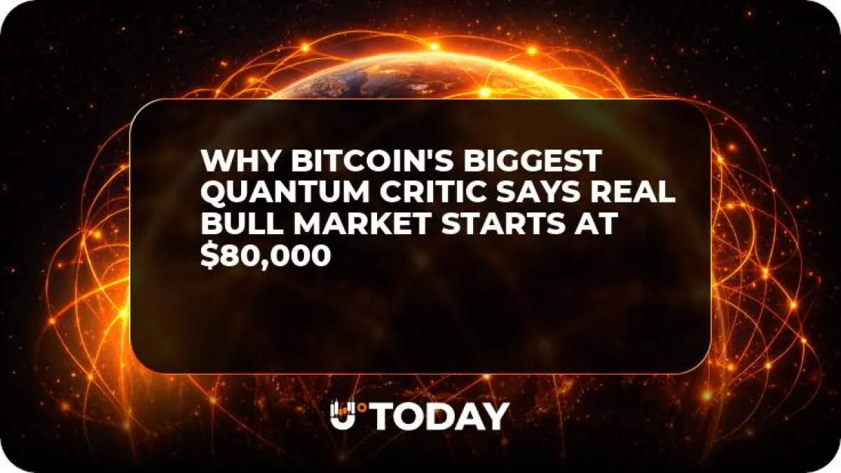 Why Bitcoin's Biggest Quantum Critic Says Real Bull Market Starts at $80,000