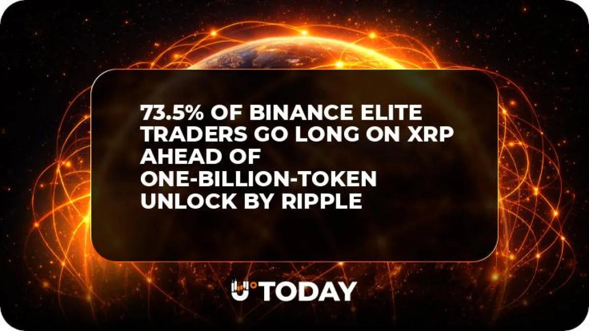 73.5% of Binance Elite Traders Go Long on XRP Ahead of One-Billion-Token Unlock by Ripple