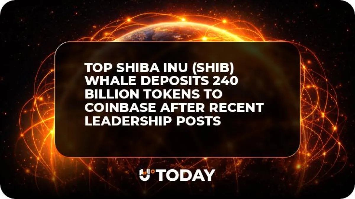Top Shiba Inu (SHIB) Whale Deposits 240 Billion Tokens to Coinbase After Recent Leadership Posts