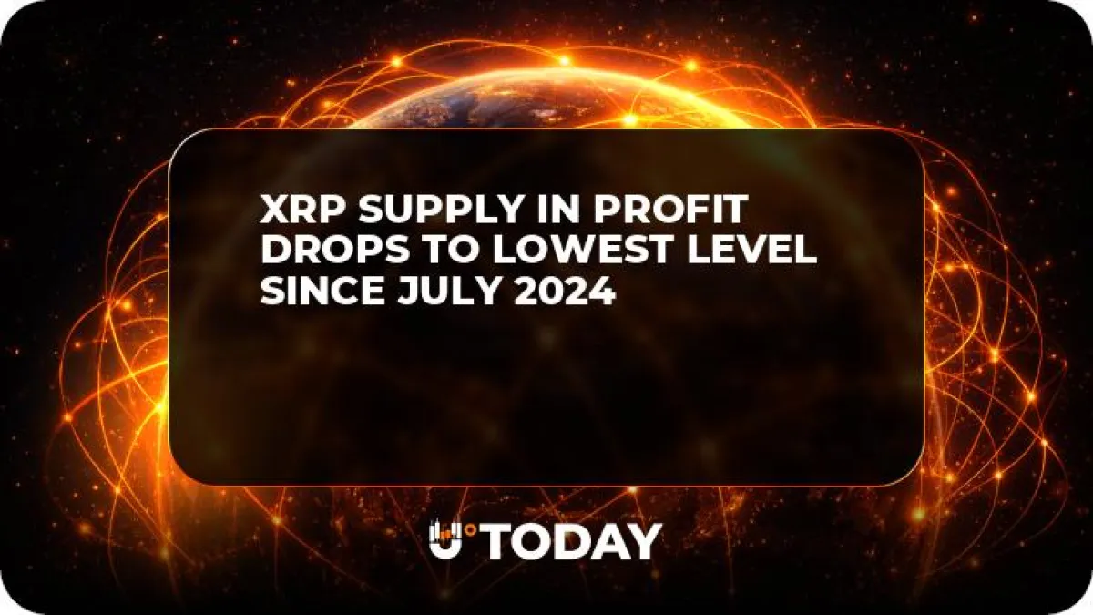 XRP Supply In Profit Drops To Lowest Level Since July 2024