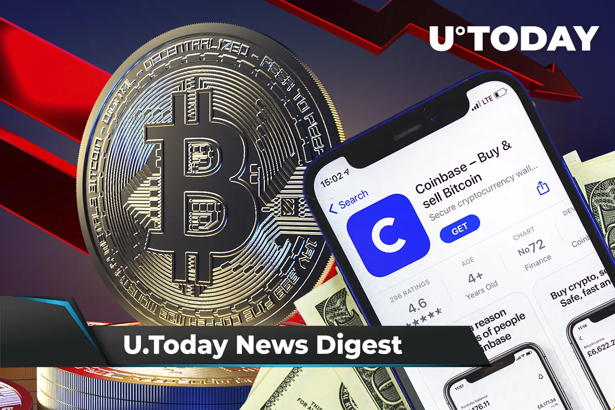 Bitcoin Plunges 7%, DOGE Gets Ahead of SHIB, Coinbase Becomes Most Popular iPhone App: Crypto News Digest by U.Today