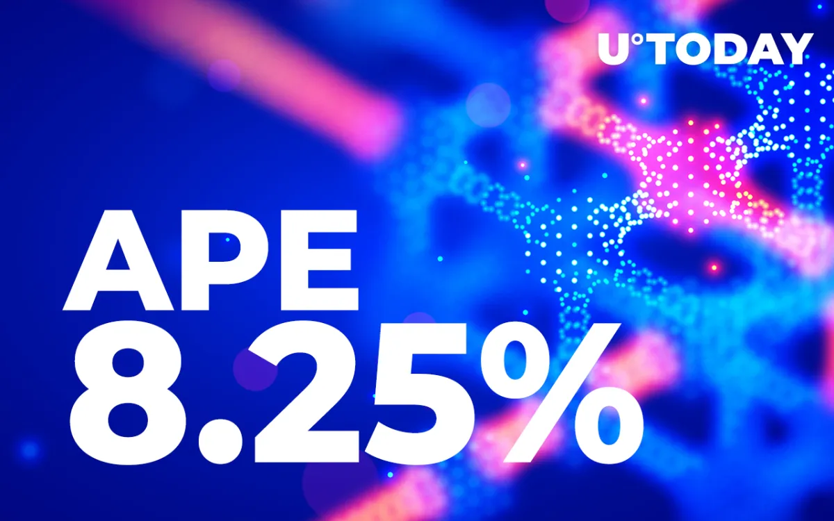APE Rises 8.25%, While Top 30 Cryptos Go Red, As It Becomes Most Popular Smart Contract for Whales
