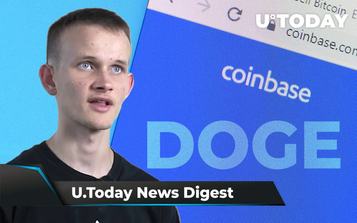 Coinbase Cloud Drops Terra, Vitalik Buterin Is Not a Billionaire Anymore, DOGE Co-Founder Makes Important Statement: Crypto News Digest by U.Today