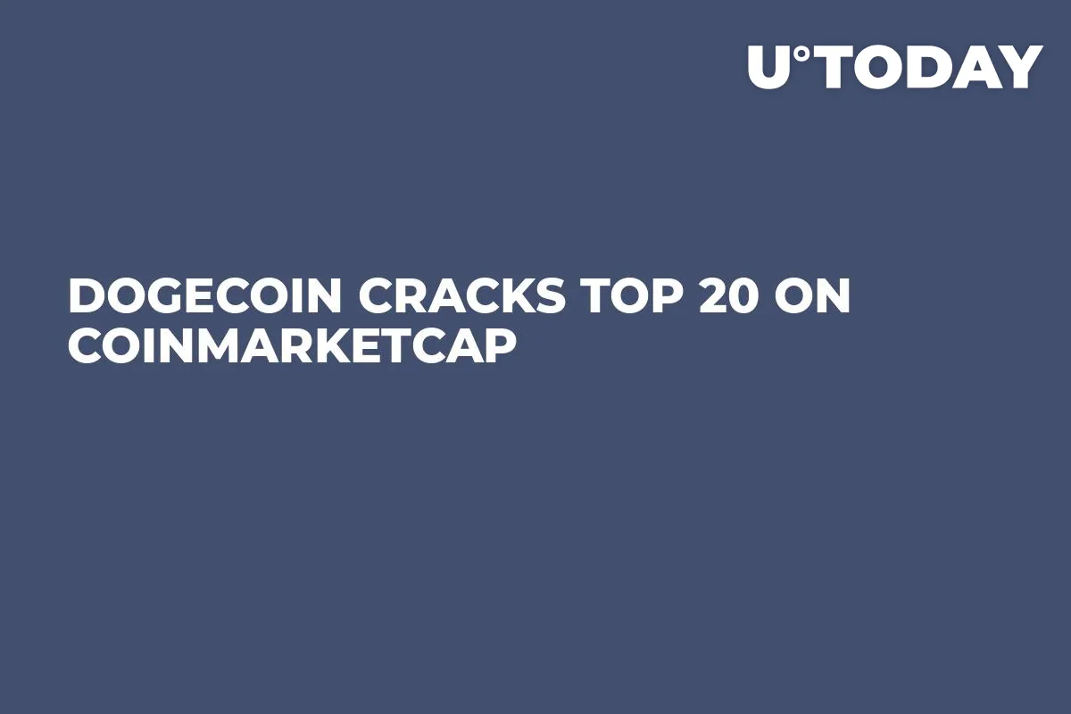 Dogecoin Cracks Top 20 on CoinMarketCap 