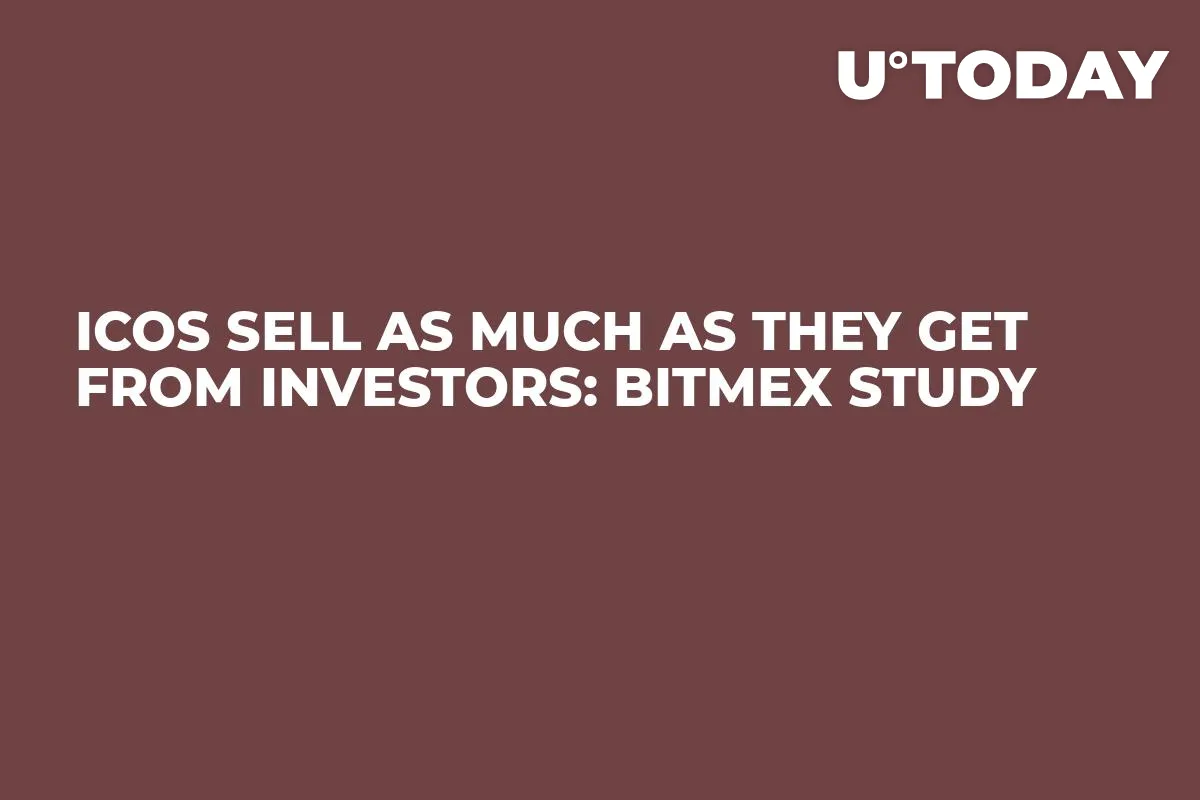 ICOs Sell as Much as They Get from Investors: BitMEX Study