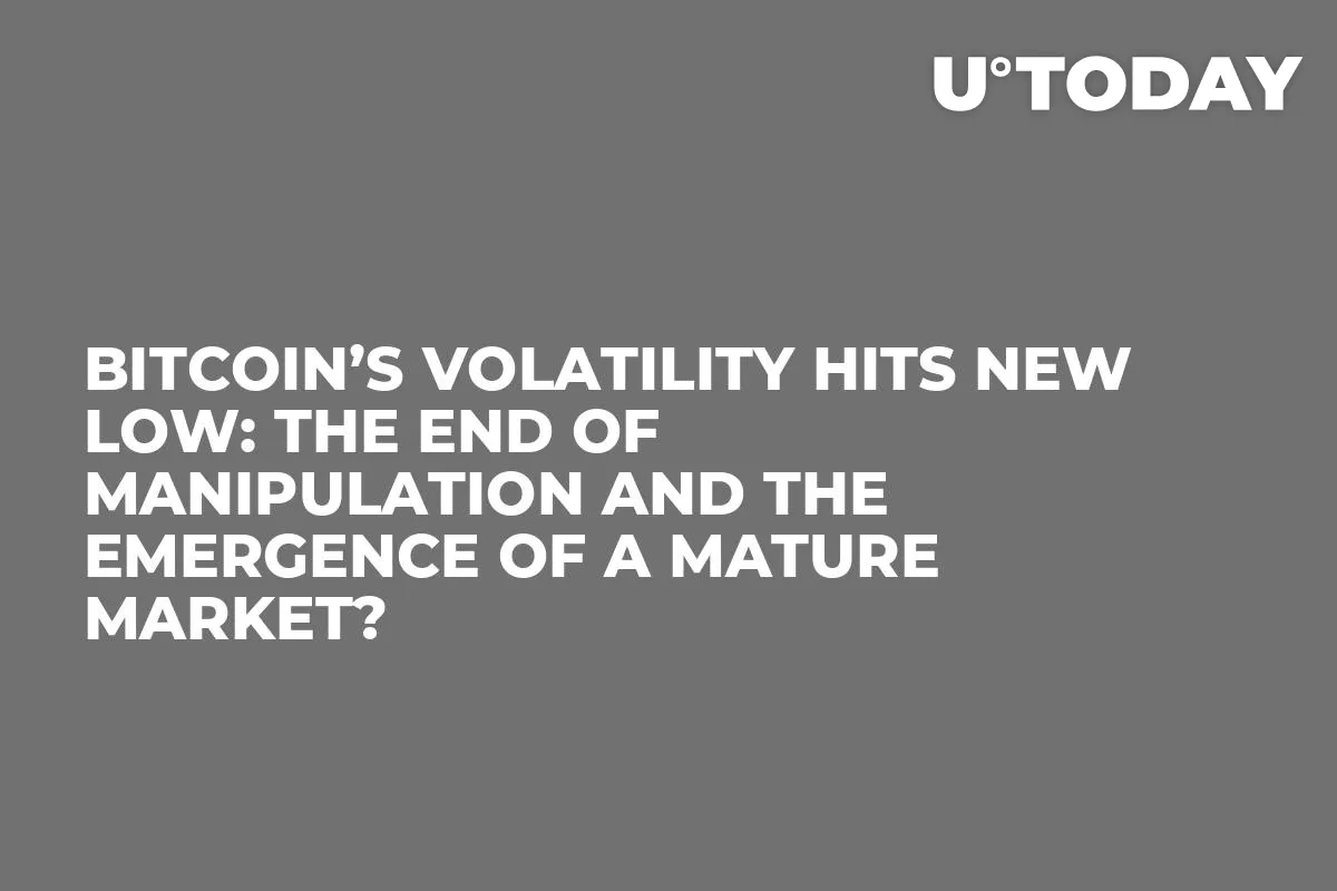 Bitcoin’s Volatility Hits New Low: The End of Manipulation and the Emergence of a Mature Market?