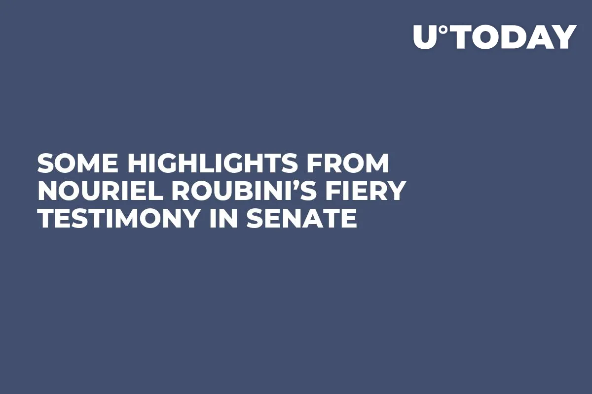 Some Highlights From Nouriel Roubini’s Fiery Testimony In Senate
