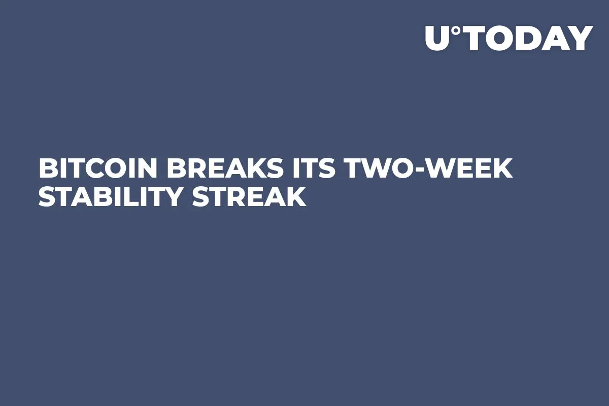 Bitcoin Breaks Its Two-Week Stability Streak
