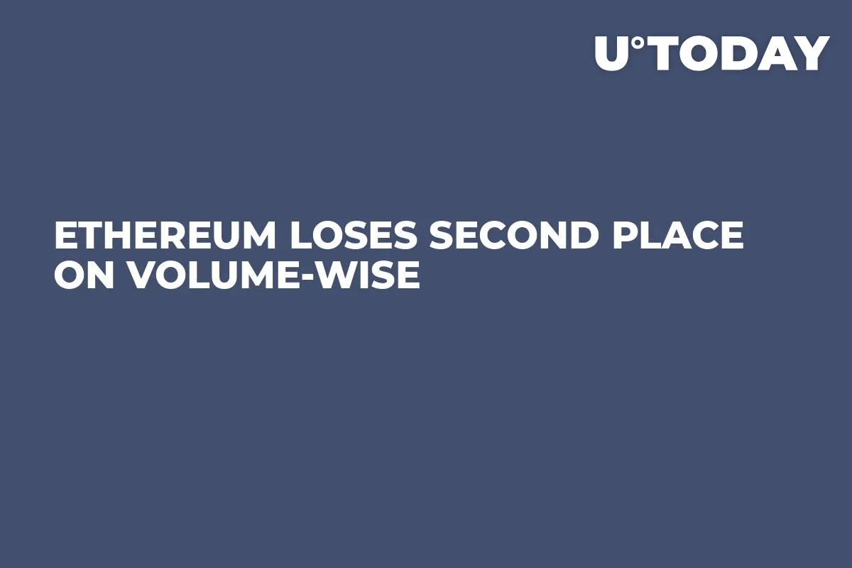 Ethereum Loses Second Place on Volume-Wise