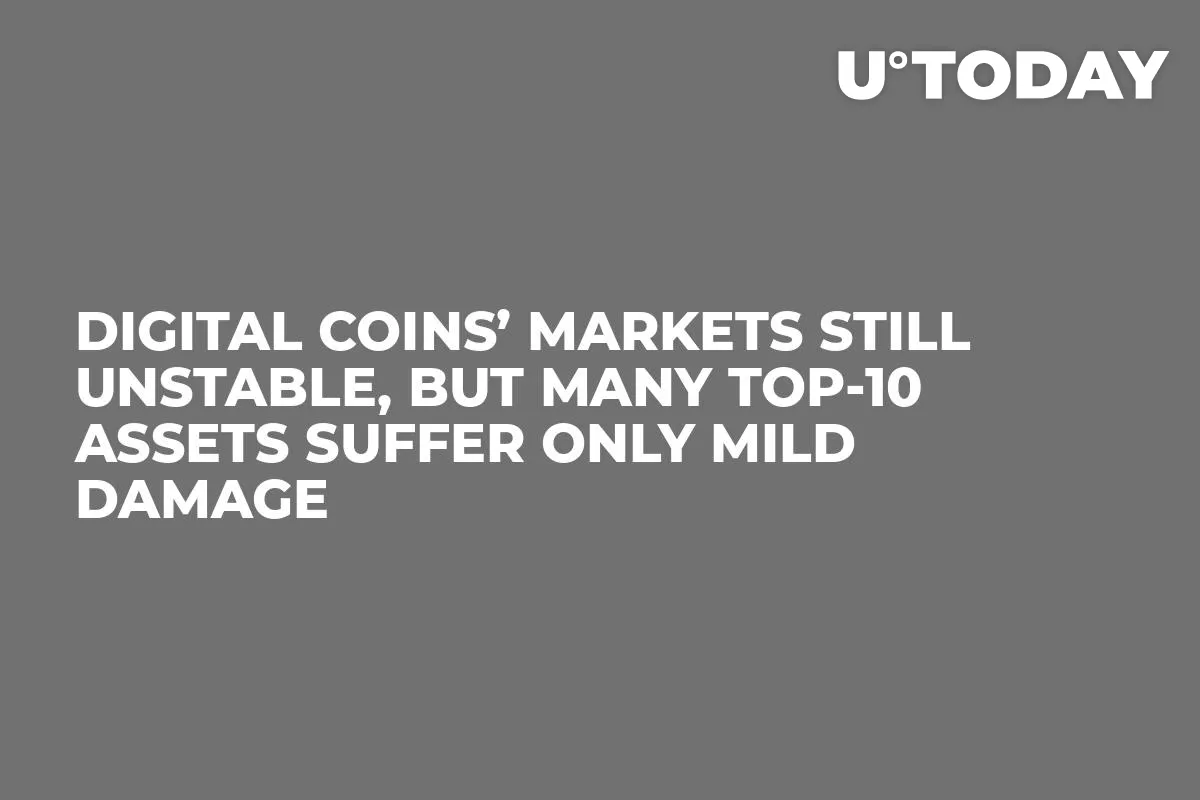 Digital Coins’ Markets Still Unstable, But Many Top-10 Assets Suffer Only Mild Damage