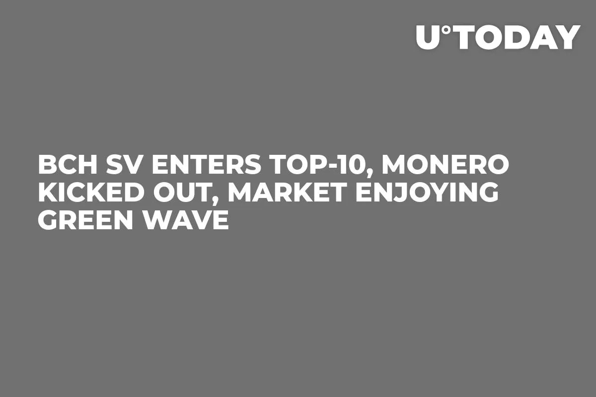 BCH SV Enters Top-10, Monero Kicked Out, Market Enjoying Green Wave