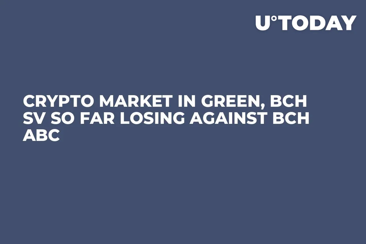 Crypto Market in Green, BCH SV So Far Losing Against BCH ABC