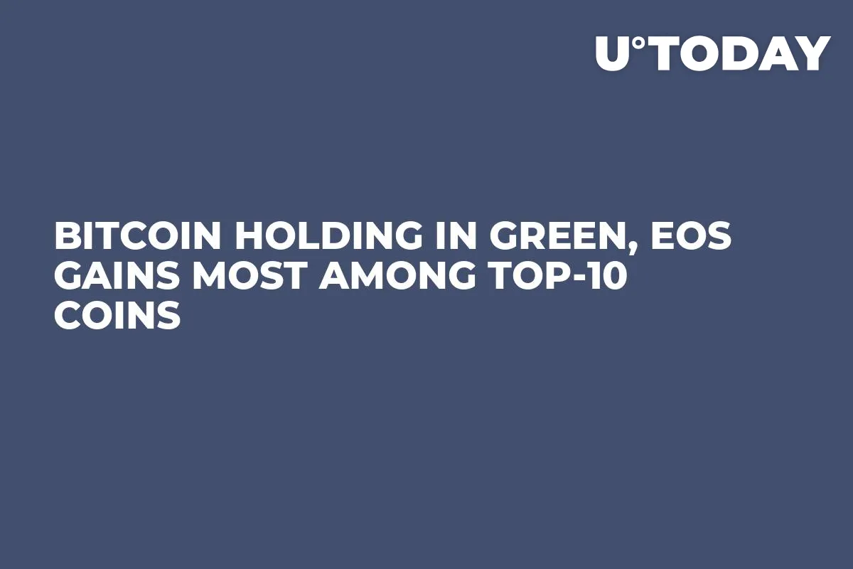 Bitcoin Holding in Green, EOS Gains Most Among Top-10 Coins