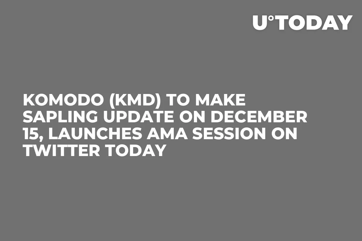 Komodo (KMD) to Make Sapling Update on December 15, Launches AMA Session on Twitter Today